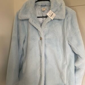 J. Crew Sky Blue Teddy Jacket